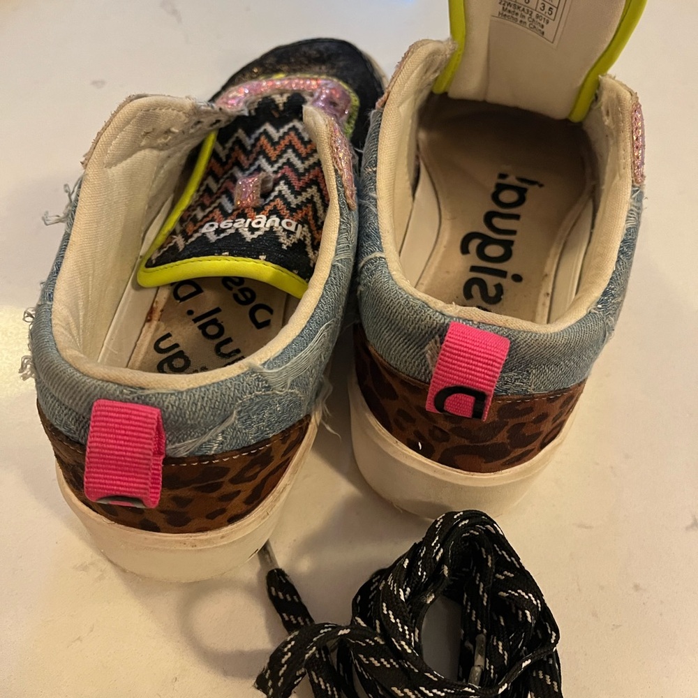 Desigual Patchwork Sneakers Size 36 - image 5